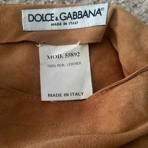 Dolce & Gabbana tan suede skirt IT sz 36-38 US 0-2